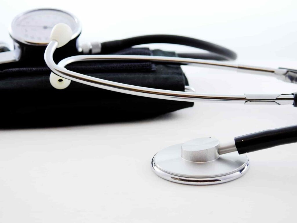 a stethoscope and a black bag