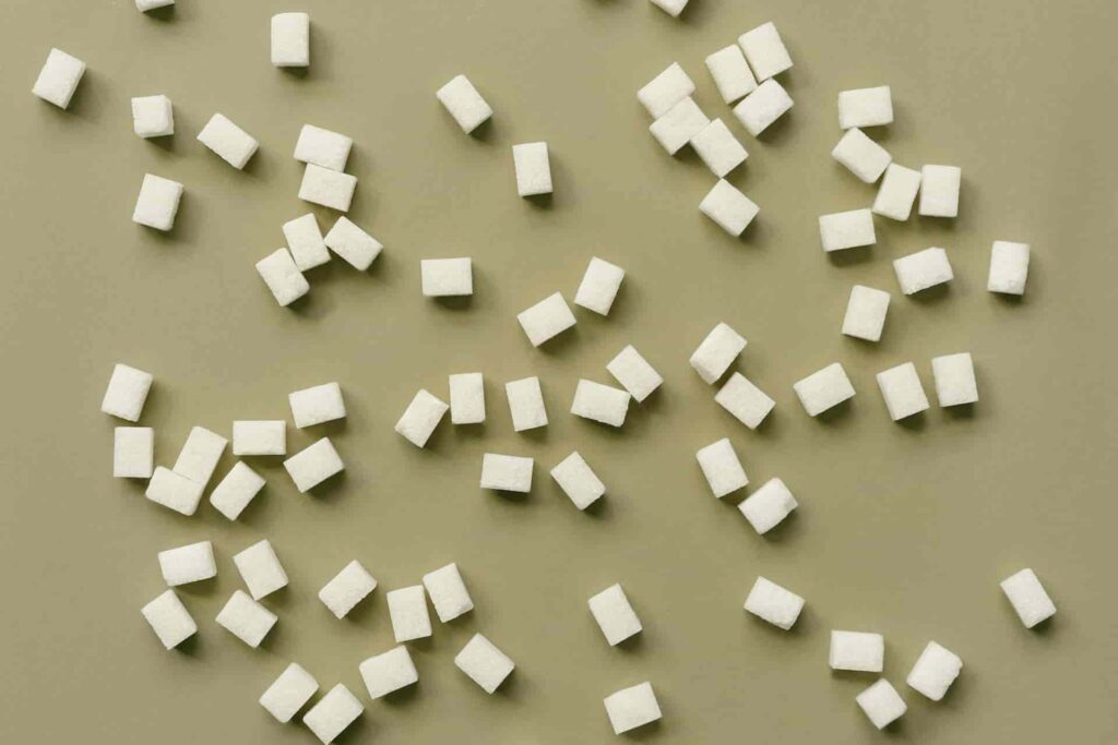 a group of sugar cubes